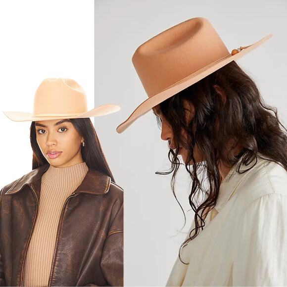 NEW Lack of Color The Ridge Peach Cattleman Wool Cowboy Hat Size Large 59cm main image 8